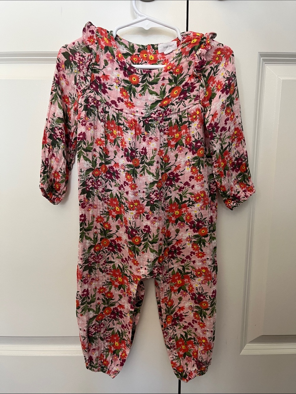 Angel Dear Pink Floral Baby Romper, 18-24 Months, Worn Once 💛